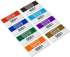 XpressTags 0.75"x1.5" Custom Asset Tags with Consecutive/Serial Number, Fixed Inventory Stickers, Brushed Metalized Silver Polyester Labels - Pack Sizes 100 to 5000, Made in USA