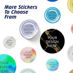 100 Custom Vinyl Stickers - Upload Your own Image, Text, Design, Logo - Personalized Logo Labels for Handmade, Packaging, Bottle, Jars, Candle, Brand Stickers (Lavender Swirls, 1.5x1.5)