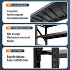 5000lbs78.74,Storage Shelves Garage Metal Shelving Heavy Duty Garage Shelves Adjustable Storage Shelves for Industrial, Factory(Black, W78.74*D23.62*H78.74)