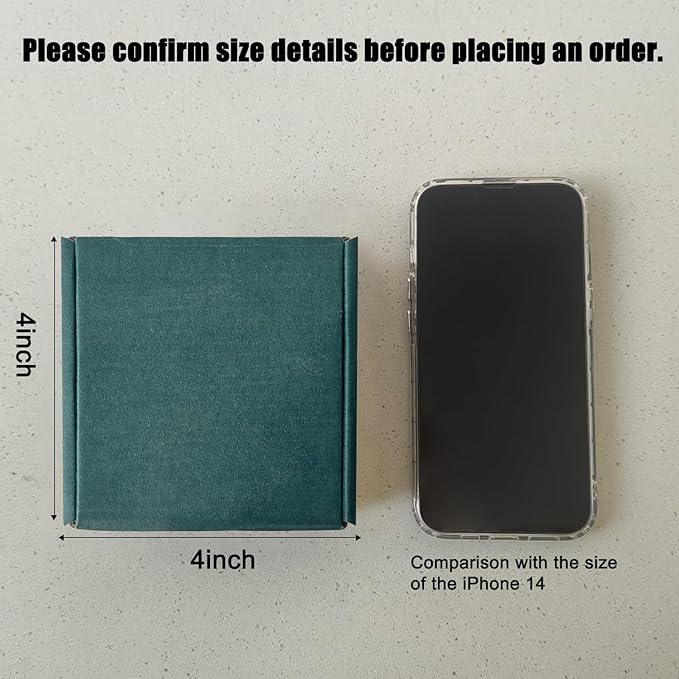 25 Pack Corrugated Packaging Box Mailers Shipping, Green Recyclable Cardboard Small Gift Mailer Boxes for Shipping Packaging Craft Gifts Giving Products (4x4x2 inch, Green)