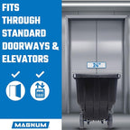 Magnum Tilt Truck, 1/2 Cu. Yd. Capacity Dump Cart with Non-Marking 12” Wheels & 5” Casters for Handling, Transporting on Construction Jobsites, 750 lbs, Trash Cart with Wheels DUC12T-NM-04PK (4-Pack)