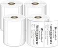 4"X2" Direct Thermal Barcode Labels, Shipping Labels, 750 Tags of Roll, Compatible with Zebra Printers (4 Roll-3000 Tags)