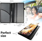 Car Registration and Insurance Holder, Leather Car Glove Box Organizer, Cool Car Accessories for ID, Driver's License Cards & Essential Document,business cards,Men&Women,Watercolor Foxs