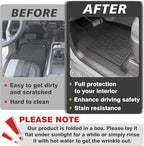 TripleAliners Floor Mats All Weather Compatible with 2019-2025 Chevy Silverado/GMC Sierra 1500 & 2020-2025 Silverado/Sierra 2500 HD/3500HD Crew Cab 1st & 2nd Row, Rear with Factory Carpeted Storage