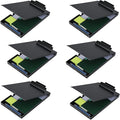 ZCZN Aluminum Clipboard with Storage, 6 Pack Recycled Metal Clipboard Box, Form Holder, Suitable for School, Office, Jobsite or Medical Staff, 9.25 x 13.78 Inches, Black