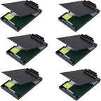 ZCZN Aluminum Clipboard with Storage, 6 Pack Recycled Metal Clipboard Box, Form Holder, Suitable for School, Office, Jobsite or Medical Staff, 9.25 x 13.78 Inches, Black