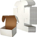 11x6x6 inches Small Shipping Boxes Set of 20 - White Mailer Corrugated Cardboard Boxes for Shipping Packaging Mailing Products