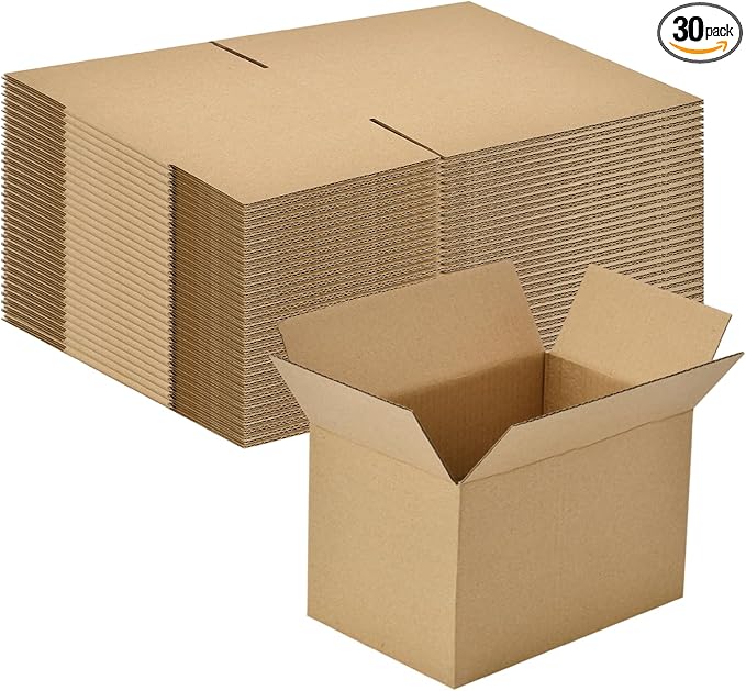 30 Pack 6x4x4 inches Small Shipping Boxes Brown Corrugated Cardboard Boxes for Packing, Mailing, Moving, Business