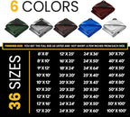 PROTARP Extra Heavy Duty 16 Mil Tarp Cover, Waterproof, UV Resistant, Rip and Tear Proof, Poly Tarpaulin with Reinforced Edges for Roof, Camping, Patio, Pool, Boat. (Maroon/Black 12′ X 25′)