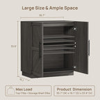 SICOTAS Sideboard Buffet Cabinet with Storage - Modern Farmhouse Credenza with Doors and Adjustable Shelves Fluted Kitchen Buffet Storage Cabinets Coffee Bar Cabinet