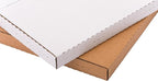 9x6x1.3 inch Small Shipping Boxes, Multi-Depth Flat Cardboard Boxes with Fragile Stickers for DVD Shipping, Packing, Moving, Storage, White, 25 Pack