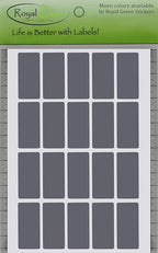 Royal Green Grey Adhesive Sticker Labels 1.57 inch x 0.75 inch (40mm x 19mm) - 1000 Pack