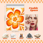 Metronic Poly Mailers 14.5x19 Inch Shipping Bags for Clothes,Self Adhesive Shipping Envelopes for Small Business,Waterproof Mailers Poly Bags for Shipping,Packaging Mailing Bags Orange Flower 500pc