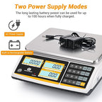 NTEP Certified Scale Price Computing, 60lb Capacity, 0.01lb Readability Rechargeable Commercial Food Produce Scale for Farmers Markets, Grocery Stores, Delis, Legal for Trade, COC #21-001
