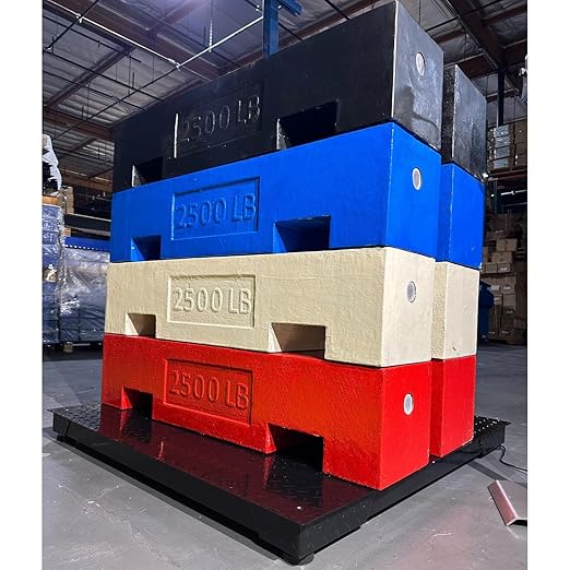 SellEton Non-NTEP Industrial Floor Scales with Stainless Steel Indicator, Accurate Pallet Scale for Warehouse Shipping and Medium Duty Industrial Weighing (60"x60", 20,000 lb x 1 lb)