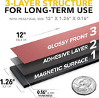 Adhesive Magnetic Strip for Knives Kitchen with Multipurpose Use as Knife Holder, Knife Rack, Knife Magnetic Strip, Knives Bar, Kitchen Utensil Holder, Tool Holder for Garage and Kitchen Organizer
