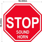 Stop "Sound Horn" - Laminated Floor Sign by Graphical Warehouse - 12” x 12” (16)