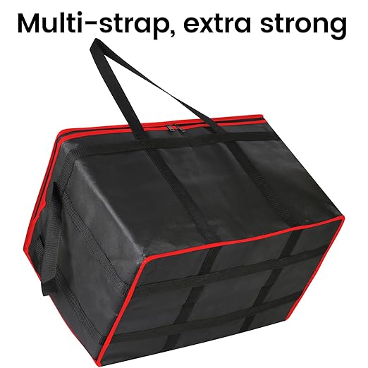 Bodaon 10-Pack Insulated Food Delivery Bag, XXXL Catering/Pizza Cooler Bags, Rideshare Delivery Bag, Thermal Cold/Hot Styrofoam Carrier for Car/Travel/Shopping/Doordash, Warmer/Frozen
