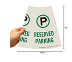 SmartSign 6-Pack 'Reserved Parking' Reflective Cone Message Sleeve Collar with Symbol, 360-Degree Visibility, Vinyl Signs for Traffic Safety Cones, 3-Side Print [Cone Not Included]