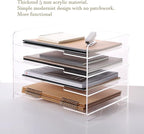 Acrylic Desk Organizer, 4 Tier Paper Tray, Clear Letter Tray, Office Accessories