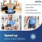REVIX Large Gel Ice Packs Reusable, 45-Minutes of Long Lasting Cold Packs with Ice Grid Gel Design, Lower Back, Shoulder, Knee Ice Wrap, Cold Therapy for Soothing Waist & Leg Fatigue, 16 × 9", 2 Packs