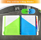 8-Tab Dividers for 3 Ring Binder, 48 Count Binder Dividers with Pockets, Subject Dividers, 3-Hole Plastics Sheets Protectors for US Letter Size in 0.5", 1",2" Binders, Vibrant 8 Color, 6 Packs