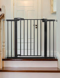 Babelio Baby Gate for Doorways and Stairs, 26-40" Auto Close Dog Gate, PressGuard C5, Easy-Install Pressure Mounted Satey Door, No Drilling Safety Gate for Child and Pets, Black