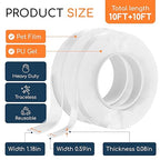 GLUIT Double Sided Tape Heavy Duty 10+10ft 2 Rolls – Double Stick Tape, Removable Washable Nano Gel Sticky Wall Tape, Multipurpose Poster Tape for Walls, Craft, DIY, Carpet & Car Use 17.5 lbs