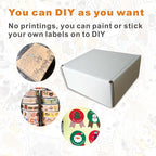 100 Pack 4x4x2'' Small Shipping Boxes, Corrugated Cardboard Mailers for Business, White (CM442-100)