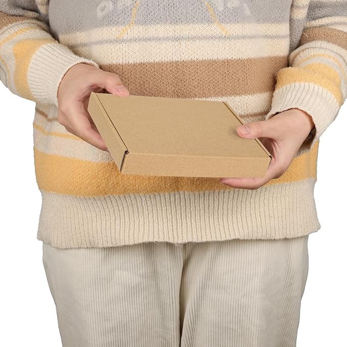 PHAREGE 7x5x1 Inch Shipping Boxes 100 Pack Brown, Tab Lock Tuck Top Mailer Boxes for Packaging Small Business, Cardboard Gift Boxes for Wrapping Mailing Present