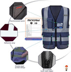 A-SAFETY navy blue work vest