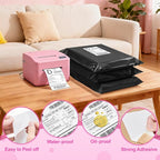 Metronic Poly mailers 12x15.5'' 500pcs with 4x6 Thermal Labels 500 Labels Bulk, Strong Adhensive Shipping Bags for Clothing,Waterproof Shipping Envelopes Mailing Bags for Small Business,Black