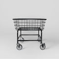LVP Work Horse Commercial Laundry Cart with Removable Handle (Black, Regular)