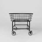 LVP Work Horse Commercial Laundry Cart with Removable Handle (Black, Regular)