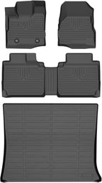 Automotive Floor Mats & Cargo Liner for GMC Terrain 2012-2017 & Chevrolet Equinox 2012-2017 All Weather Protection Full Set- Black