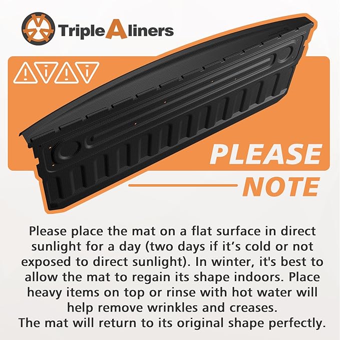 TripleAliners for Ram 1500 2009-2018 & Ram 2500/3500 2009-2026&Ram1500 Classic 2019-2024 Standard Tailgate Mat with Tailgate Cap Top Protector Full-Coverage Truck Bed Cover Liner Replacement