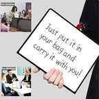 iNenya Portable White Board, 8.5 x 11 Inches, Small Dry Erase Board, Mini Portable whiteboard,Anti-Ghosting Surface, Smart Reusable Foldable for Kids Shool Students Office Home Travel (Black)