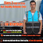 BeautyWill 10/20 Pack Custom Logo Safety Vest,Bulk High Visibility Class 2 Reflective Work Vests