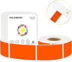 1x2 Inch Thermal Labels,500PCS Rectangle Stickers,Waterproof Removable Blank Stickers for Address,Jars,Freezer Containers & Pantry Organization,Fluorescent Orange