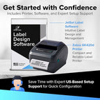 Zebra GK420d Direct Thermal | 203 DPI | GK42-202510-000 | USB, Serial, & Parallel Connectivity | 4 in Width
