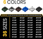 PROTARP Extra Heavy Duty 16 Mil Tarp Cover, Waterproof, UV Resistant, Rip and Tear Proof, Poly Tarpaulin with Reinforced Edges for Roof, Camping, Patio, Pool, Boat. (Black 24′ X 64′)