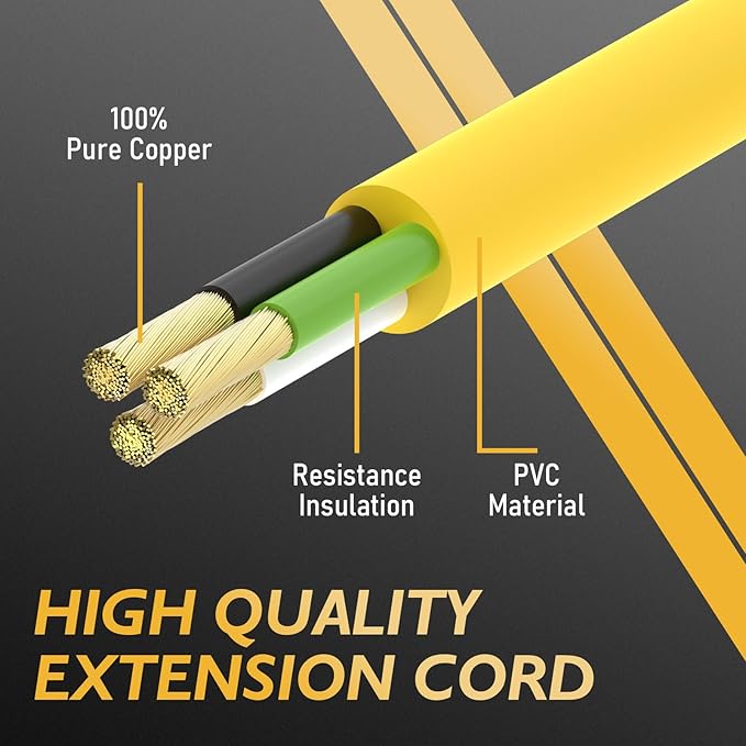 TOOLIOM 20FT Welder Extension Cord 6AWG 6-50P to 6-50R Power Extension Cord for Welding Machines with ETL Approved