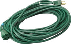 Woods Yard Master Extension Cord - Flexible Power for Patio & Landscape Use - Light Duty - SJTW Extension - 16 Gauge - 3 Prong - Green - 80 Foot