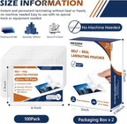 100 Pack 10 Mil 2.9"x4.1" Self Sealing Laminating Pouches Plastic Laminating Sheets Business Card Size Clear Lamination Paper for Office School Home Supplies（Waterproof & No Laminator Need)