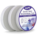 LLPT Double Sided Woodworking Tape 1" x 90Ft Each 3 Pack Double Face Turner Woodworker Adhesive Tape Removable Residue Free for Wood Template (WT1090W3)