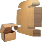 6x4x4 inches Small Shipping Boxes Set of 25 - Brown Mailer Corrugated Cardboard Boxes for Shipping Packaging Mailing Products