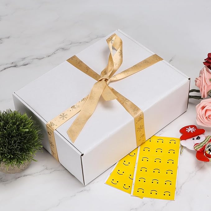 RLAVBL 12x9x4 Inches Shipping Boxes Set of 50, White Medium Corrugated Cardboard Box, Mailer Boxes for Packing Small Business