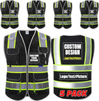 BeautyWill Custom Logo Safety Vest Class2 High Visibility Reflective Vest Breathable Construction Vest