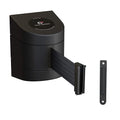 Crowd Control Warehouse - CCW Series WMB-230 Fixed Wall Mount Retractable Belt Barrier - 30 Foot, Black Belt with Black ABS Case