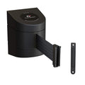 Crowd Control Warehouse - CCW Series WMB-220 Fixed Wall Mount Retractable Belt Barrier - 15 Foot, Black Belt with Black ABS Case, Crowd Control Barriers